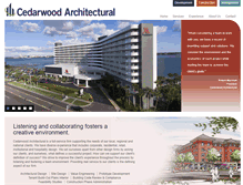 Tablet Screenshot of cedarwoodarchitectural.com